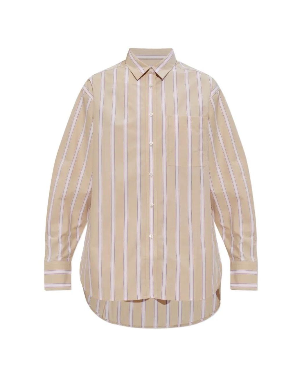 Camicia A Righe di Lacoste in Natural