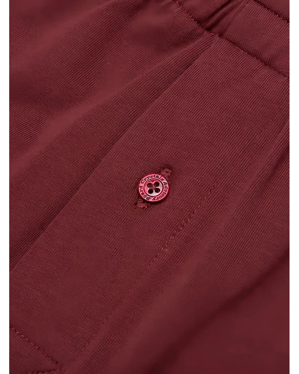 Advisory Board Crystals Red Logo-Patch Trousers for men