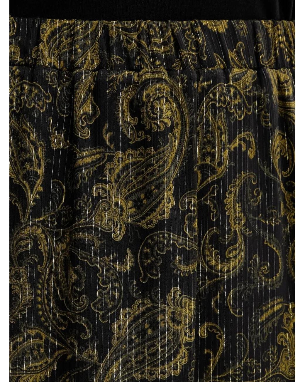 MICHAEL Michael Kors Black Paisley-Print Tiered Skirt