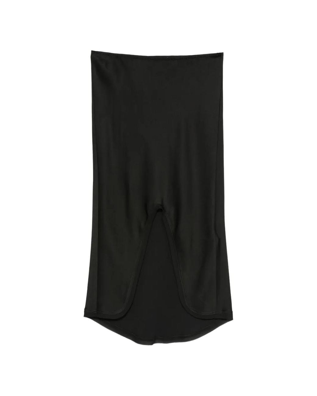 Victoria Beckham Black Split-Detail Midi Skirt