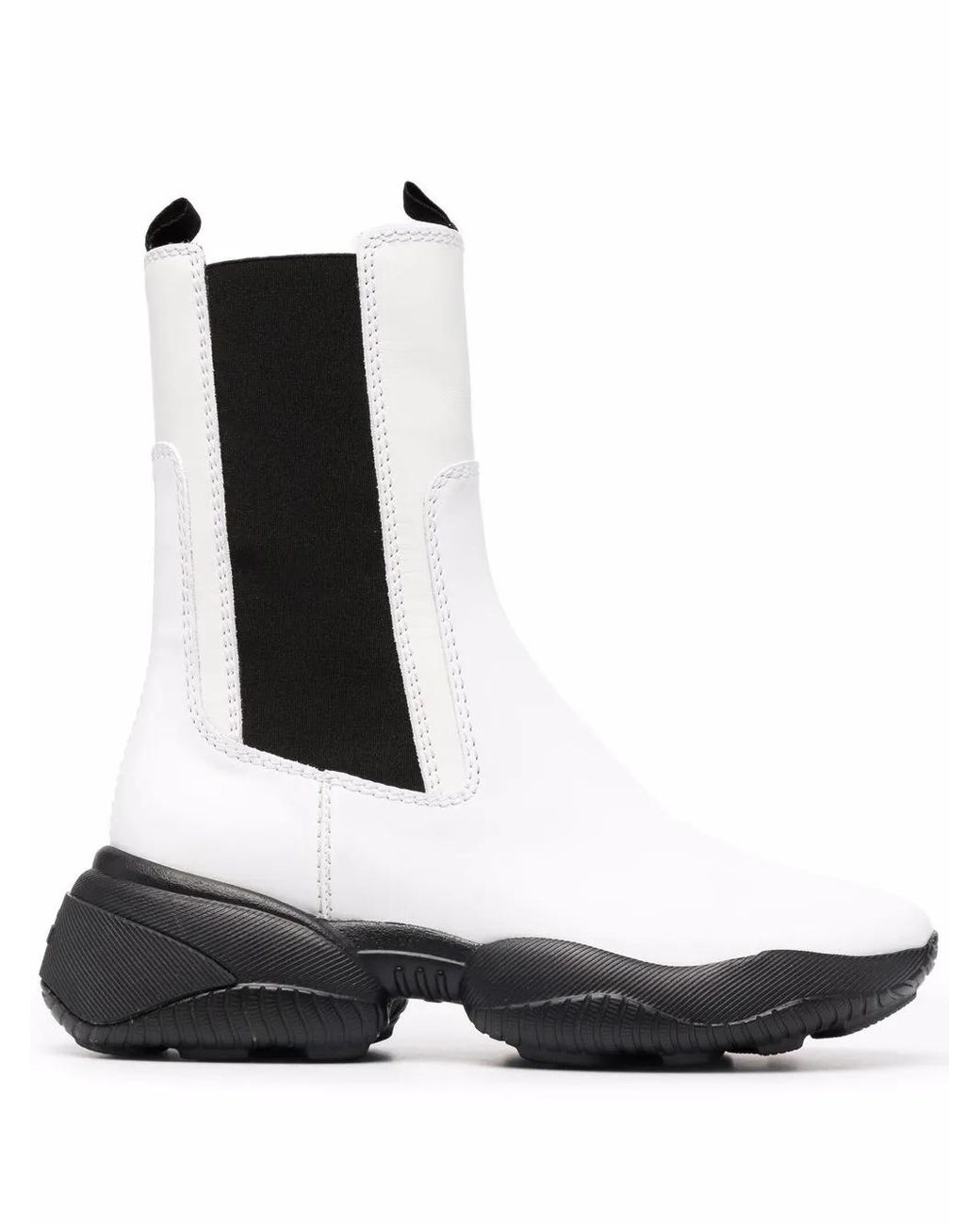 Hogan White Mid-Calf Leather Boots