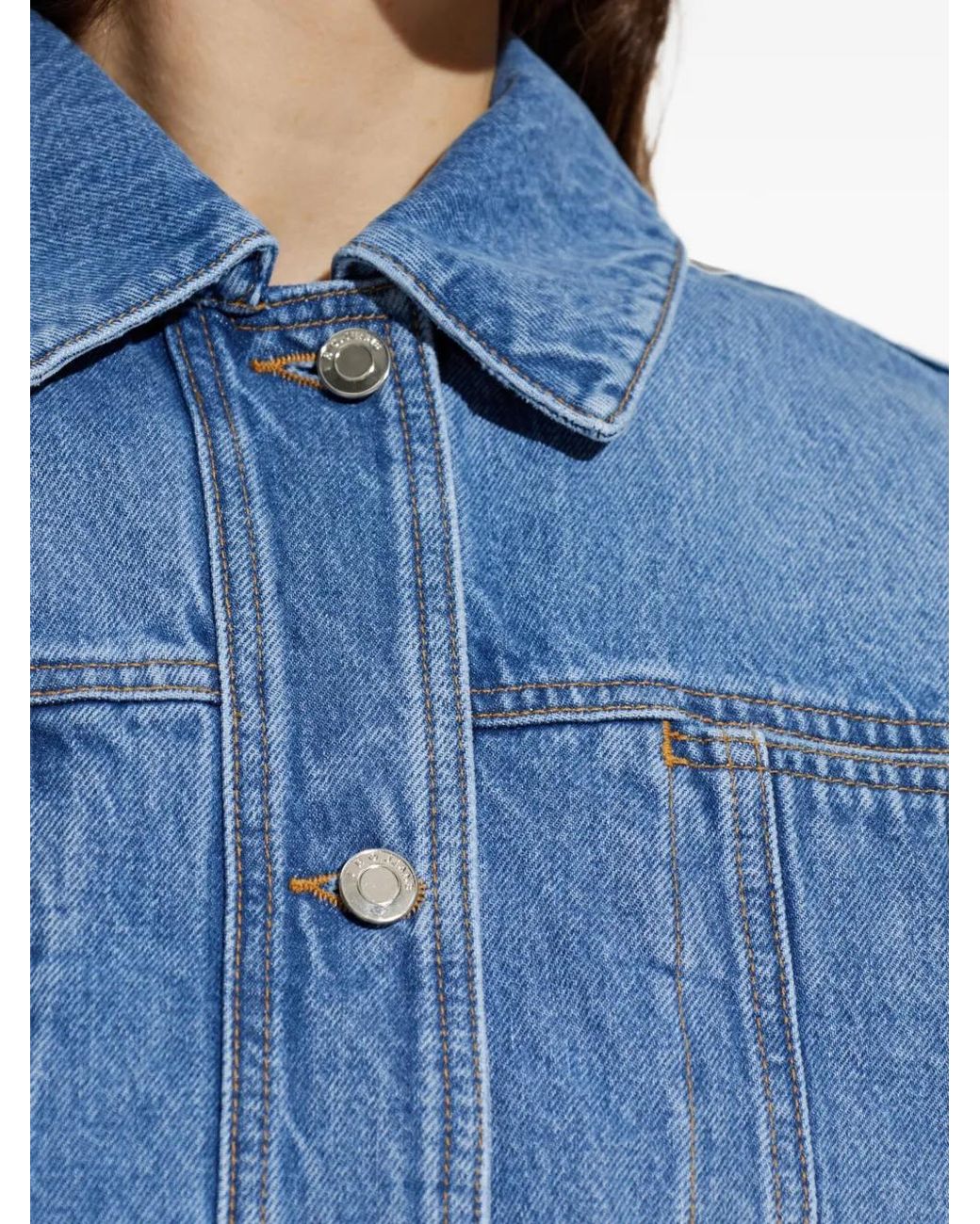 IRO Blue Arcanes Belted-Hem Denim Jacket