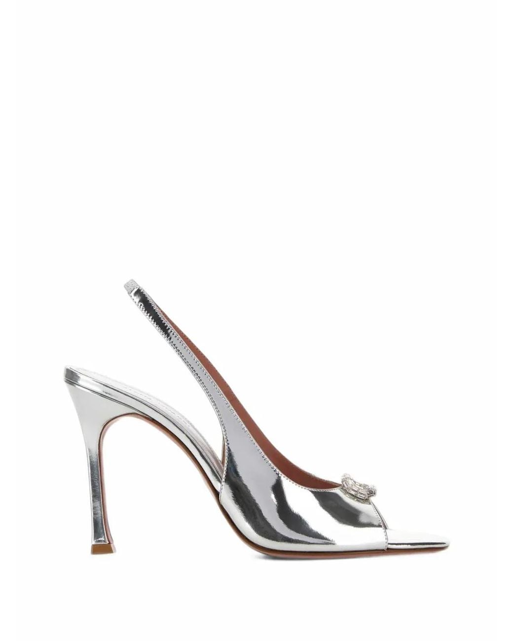 AMINA MUADDI White Camelia Crystal-Embellished Pumps