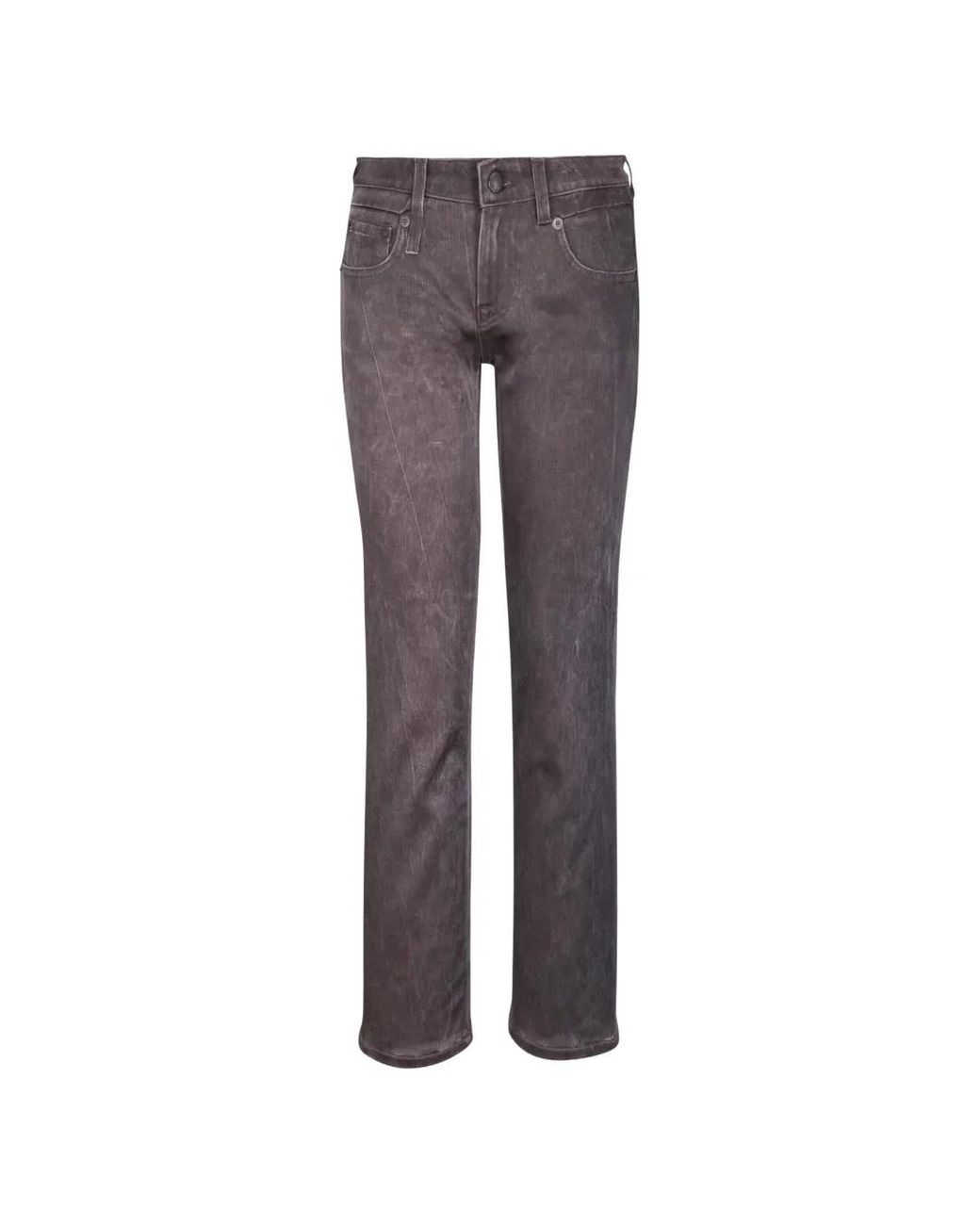 R13 Purple Boy Straight Faded-Effect Jeans