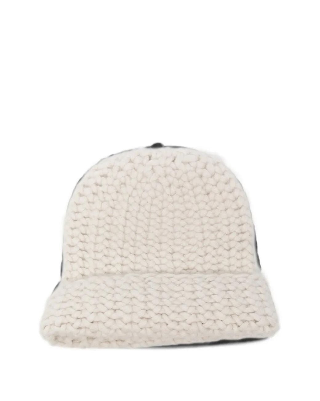 Liska Natural Chunky-Knit Cashmere Beanie Hat