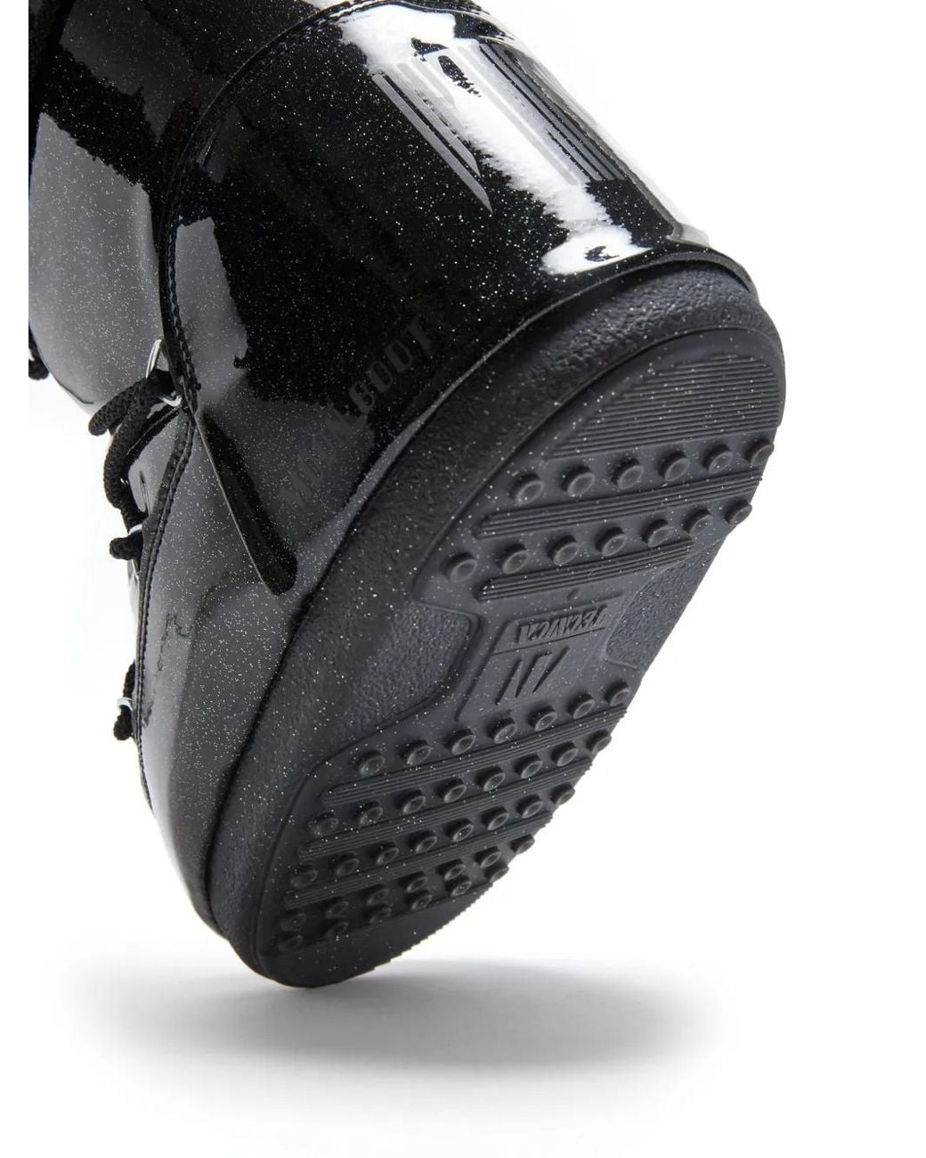 Moon Boot Black Glitter Padded Calf-Length Boots