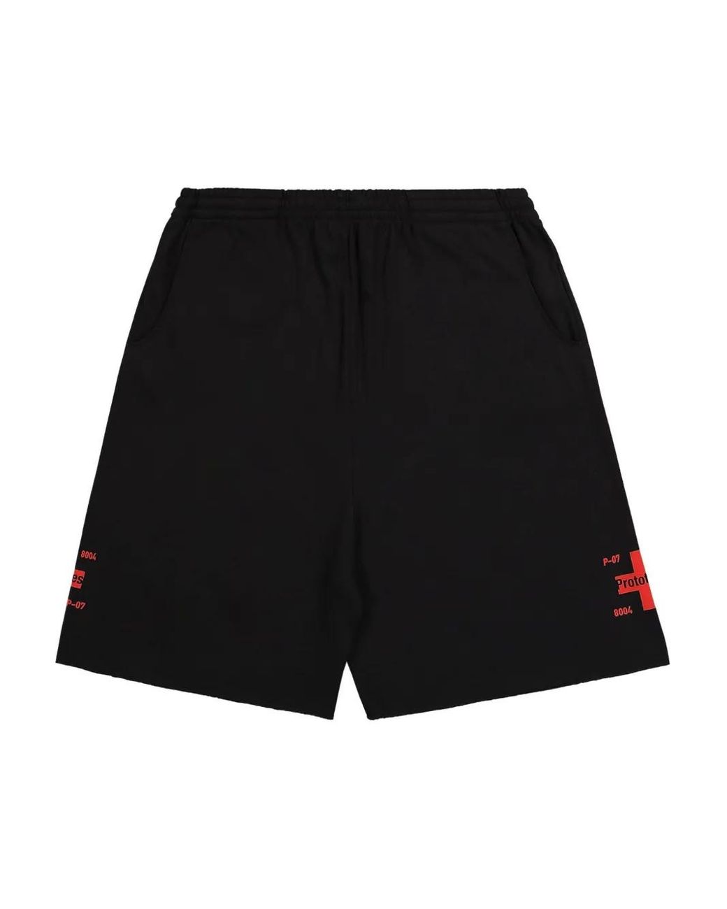 PROTOTYPES Black Waffle Bermuda Shorts for men