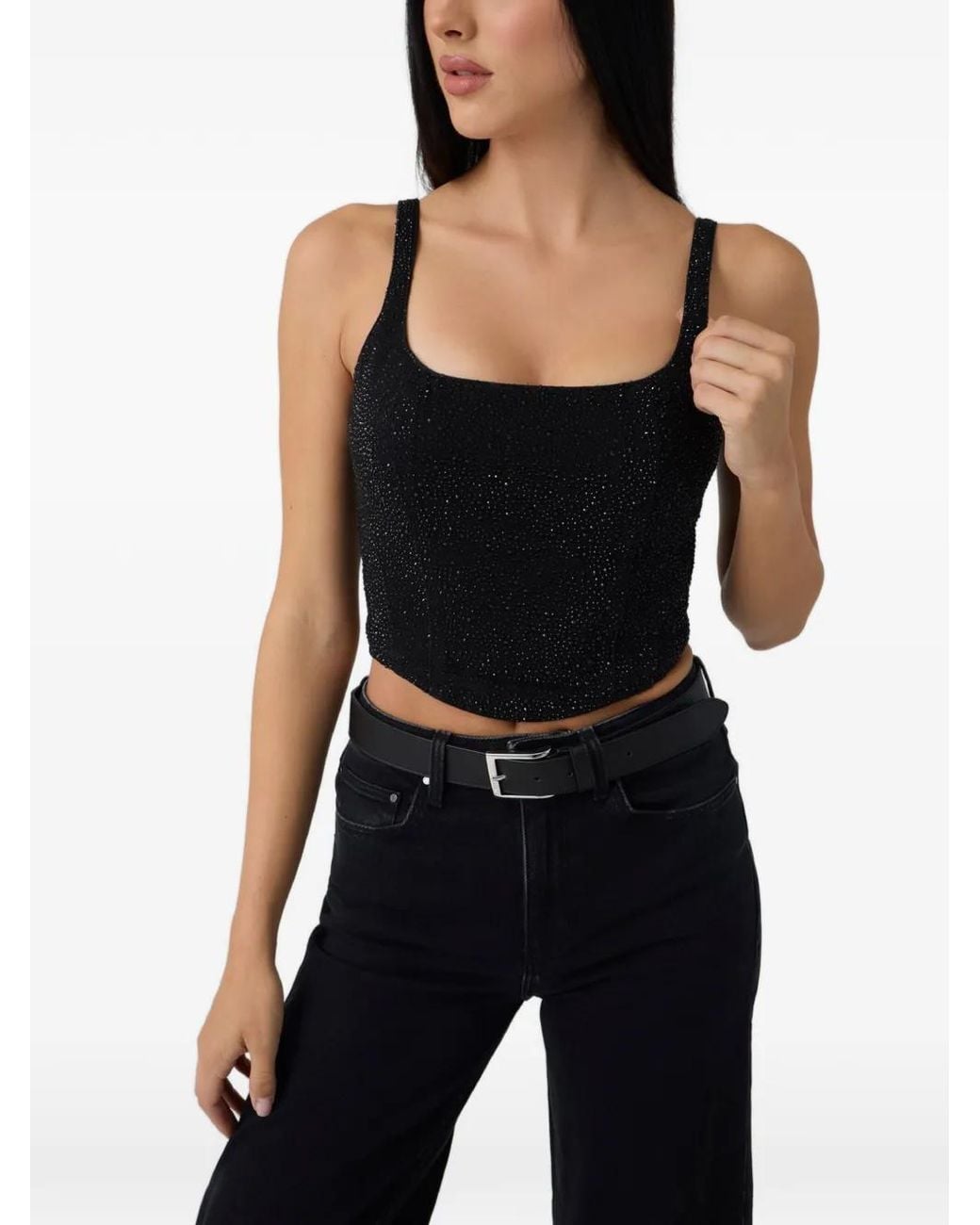 Guess Black Denim Bustier