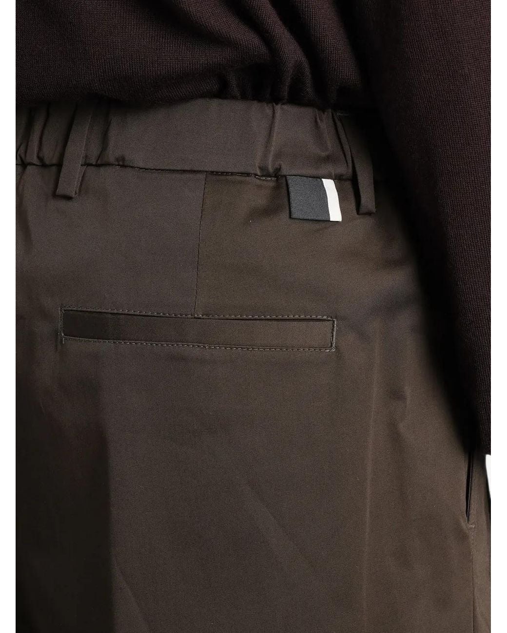 Low Brand Black Amemura Pleated Tapered-Leg Trousers for men