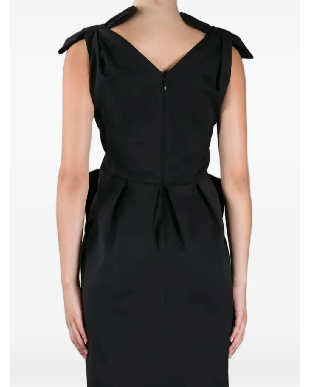 DSquared² Black Bow-Embellished Mini Dress
