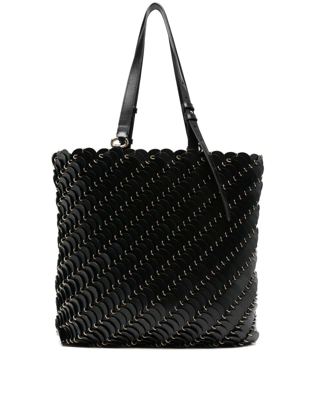 Borsa Tote Paco di Rabanne in Black