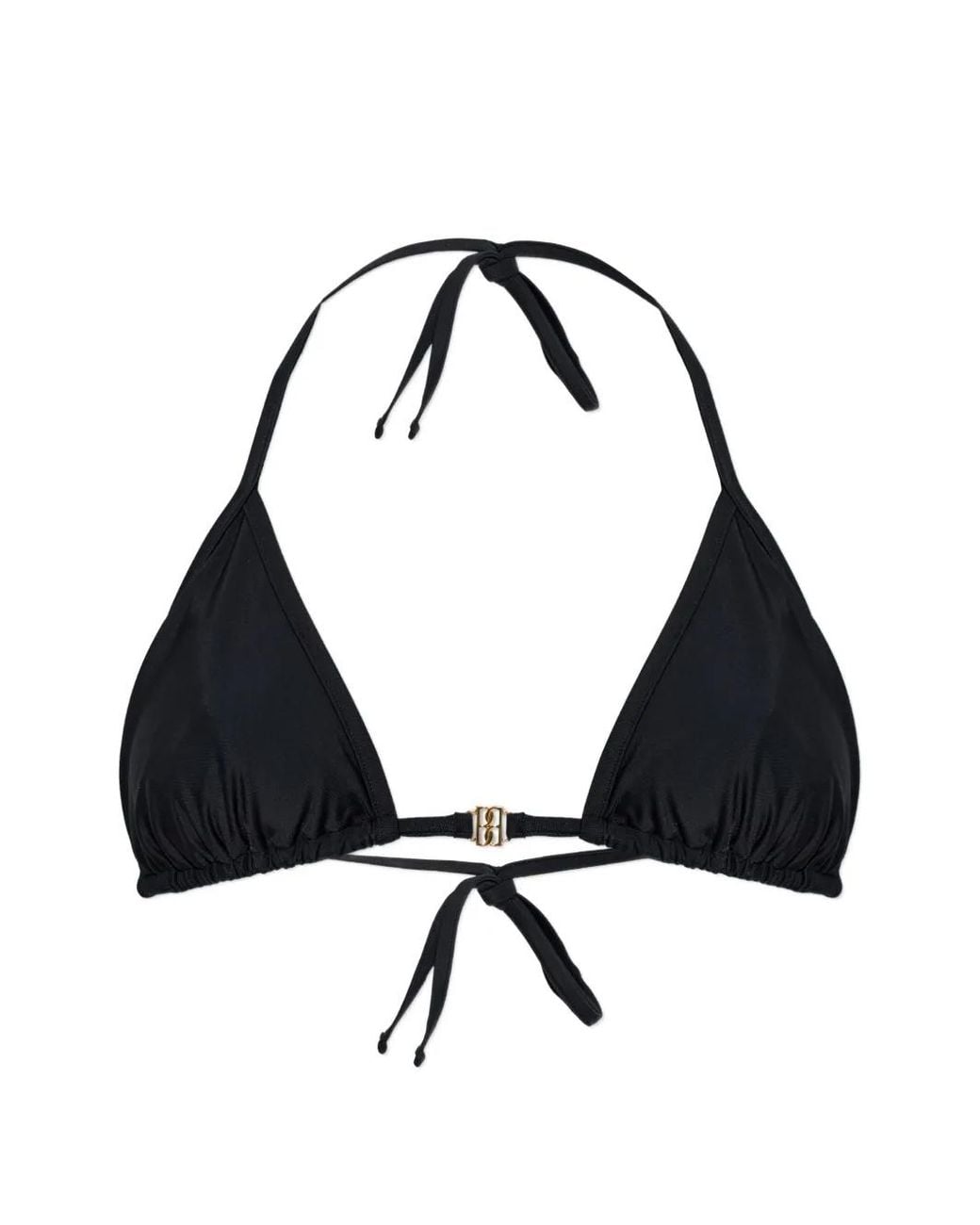 By Malene Birger Black Astrida Logo Bikini Top