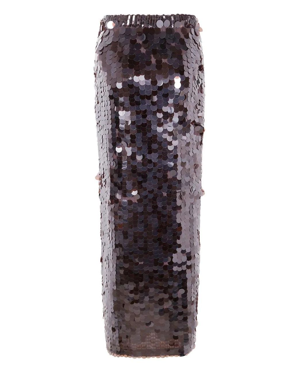 P.A.R.O.S.H. Black Sequin-Embellished Maxi Skirt