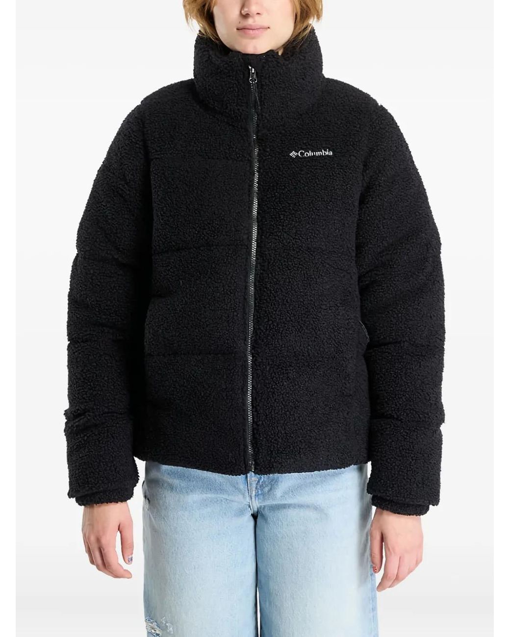 Columbia Black Sherpa-Effect Puffer Jacket