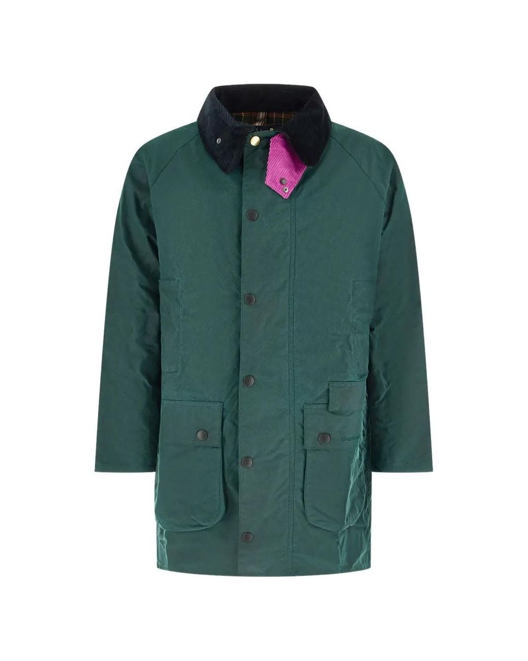 Paul Smith Green Corduroy-Collar Raglan-Sleeve Jacket for men
