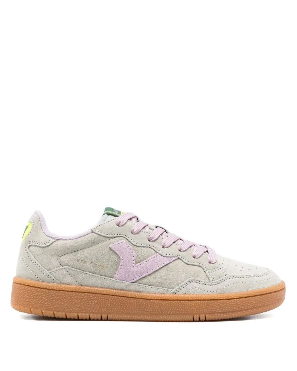 Victoria White Suede Sneakers
