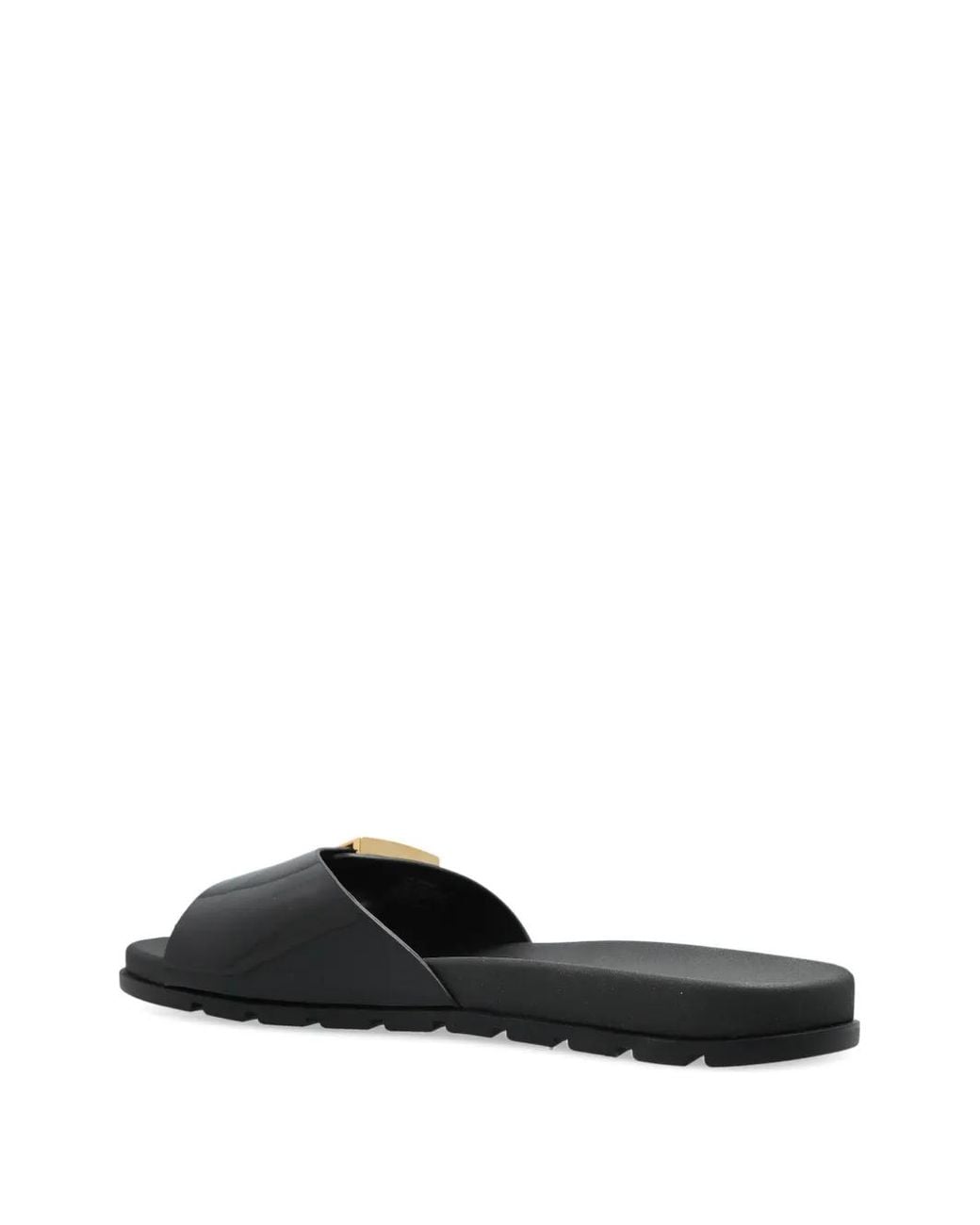Tory Burch Black Mellow Buckle Slides