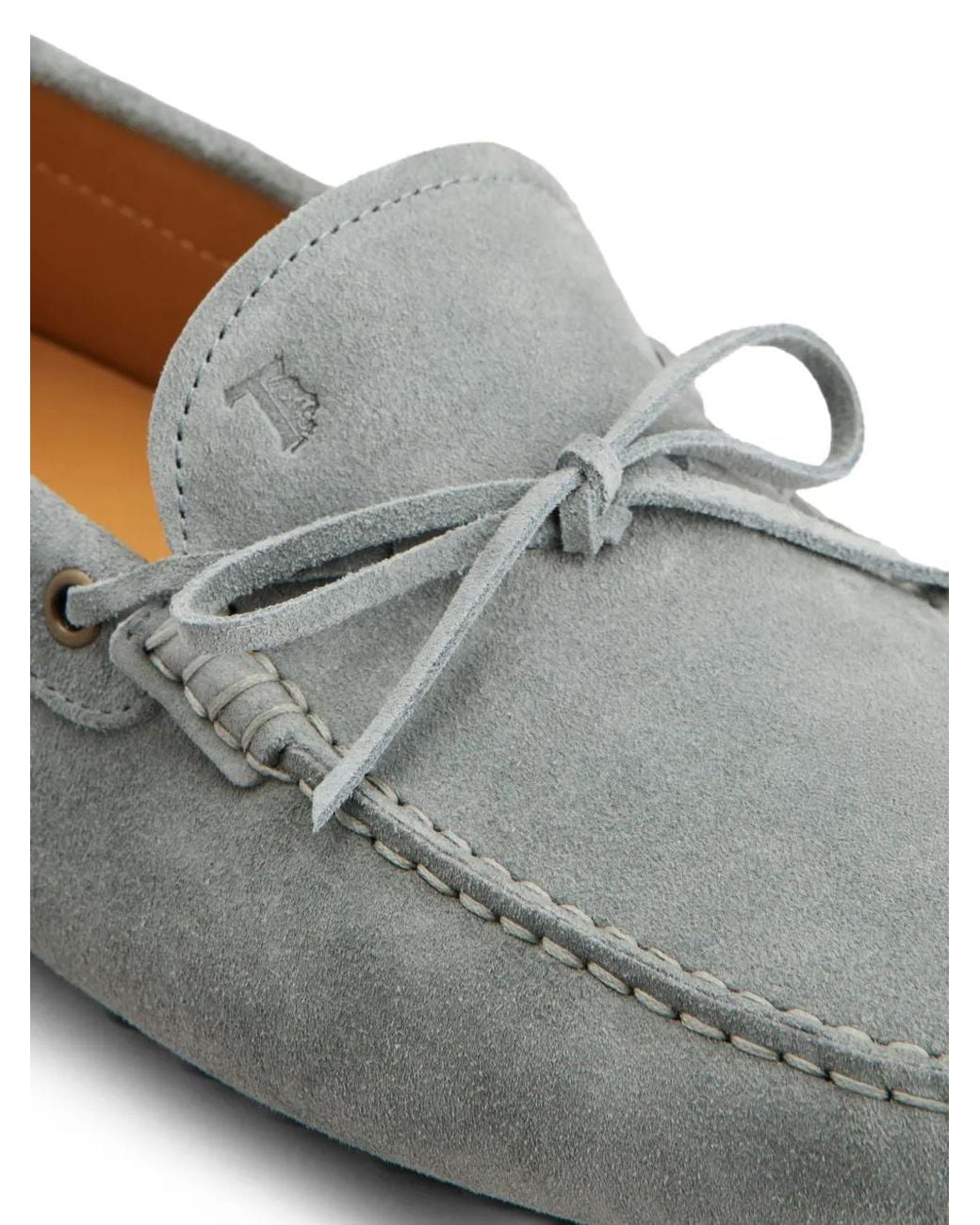 Tod's Gray Suede Boat Shoes for men