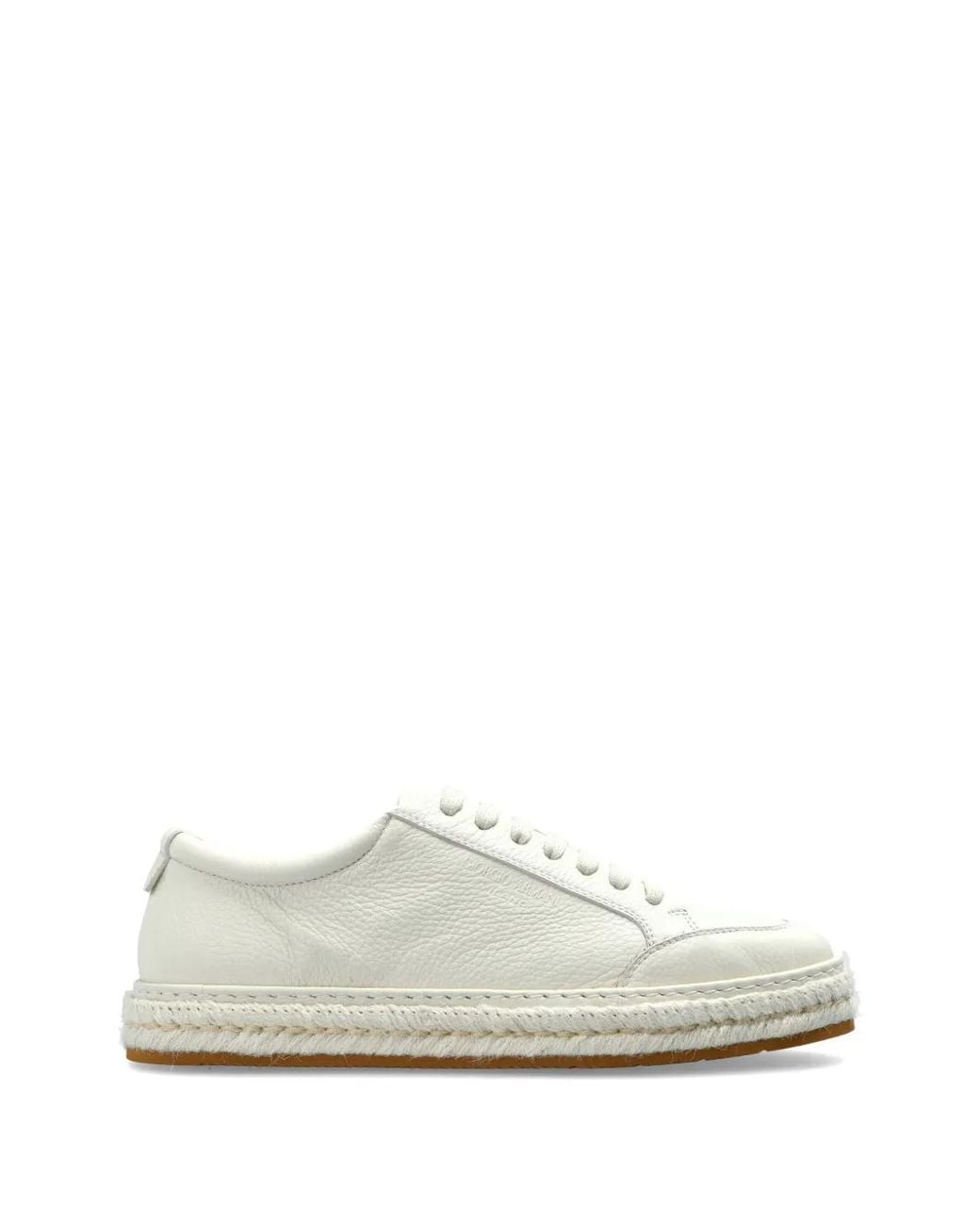 Giorgio Armani White Leather Sneakers for men