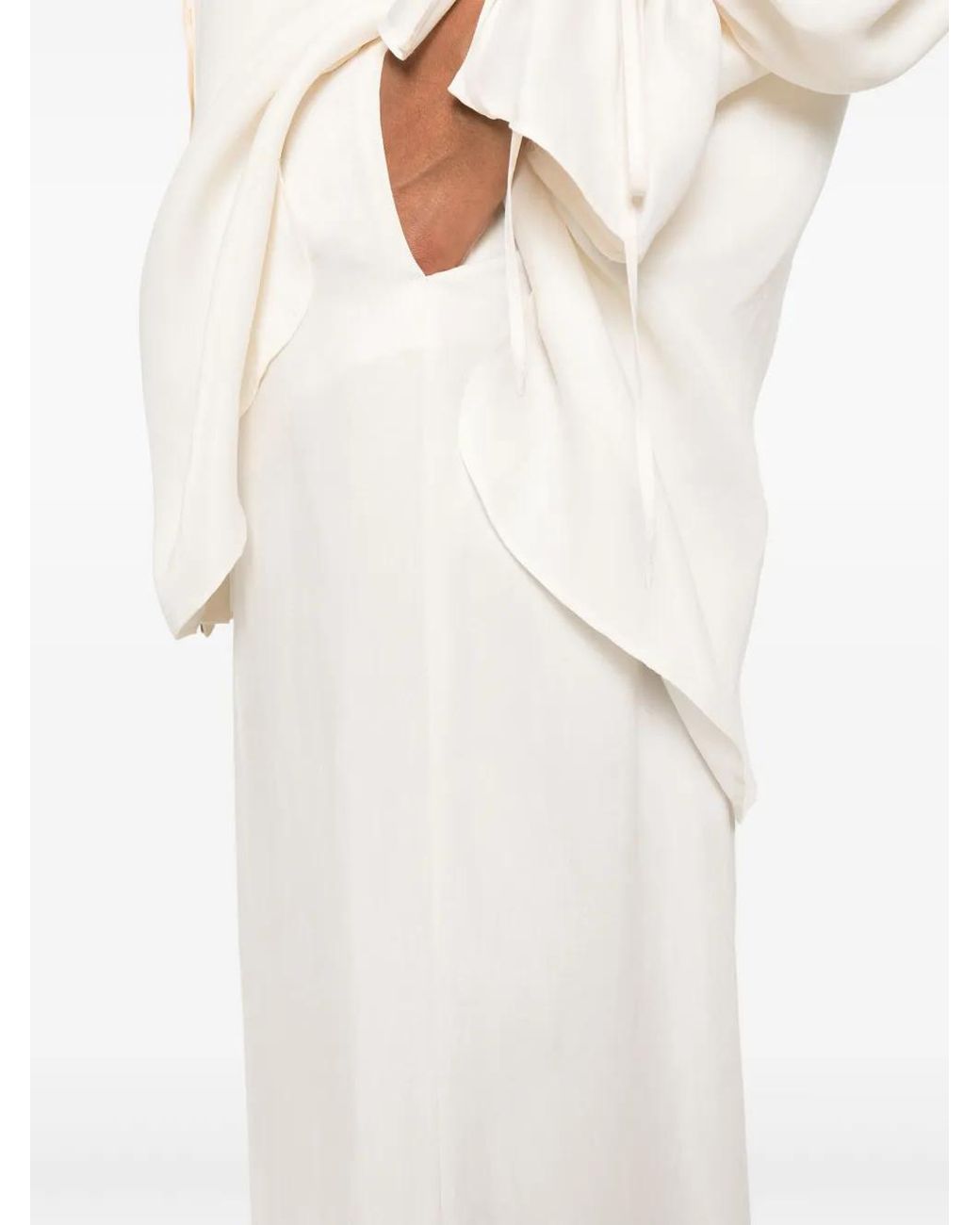 Blumarine White Gabardine Trousers