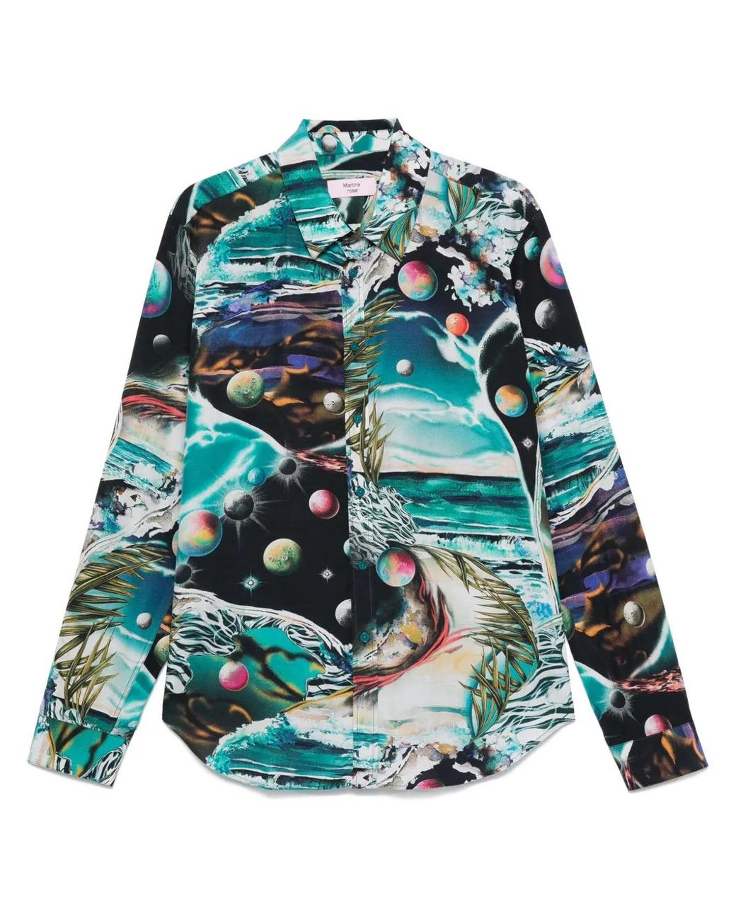 Martine Rose Blue Hawaiian Shirt