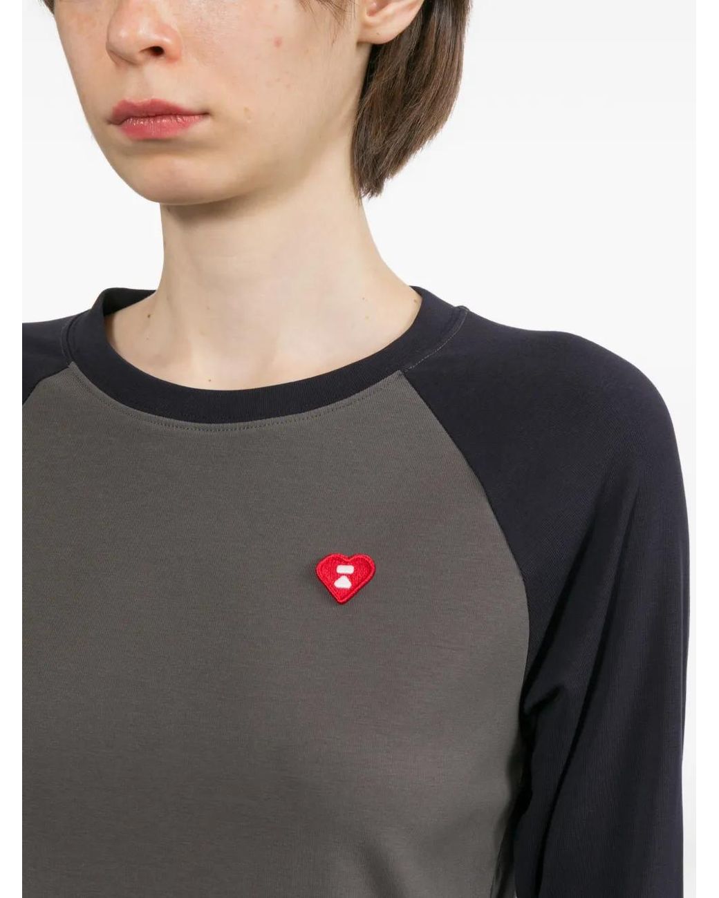 AAPE BY A BATHING AP Black Heart-Patch T-Shirt