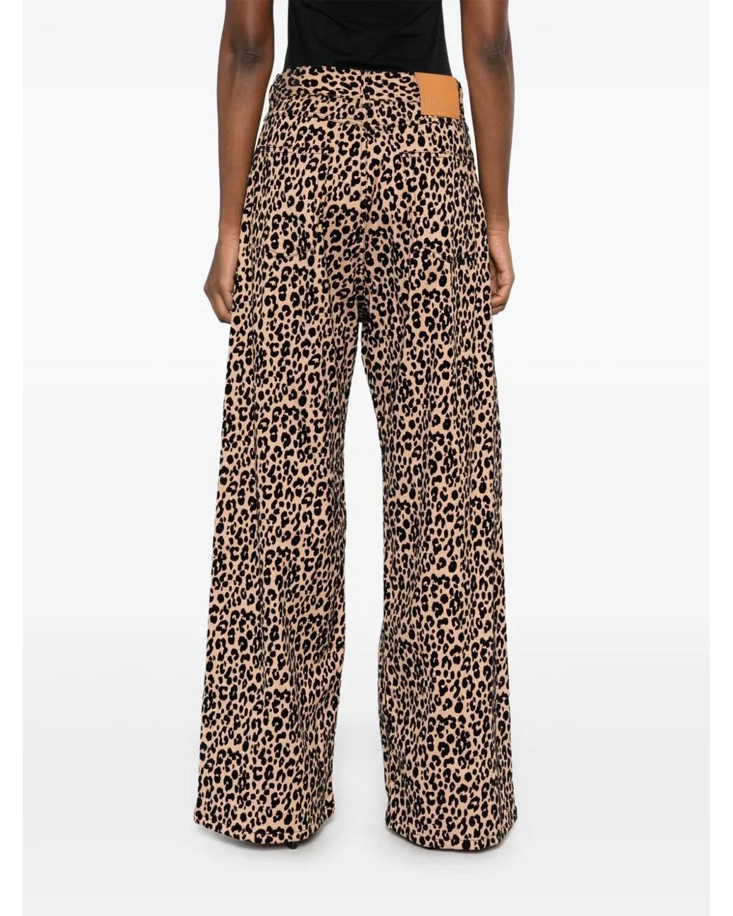 GIUSEPPE DI MORABITO Blue Leopard-Print Jeans