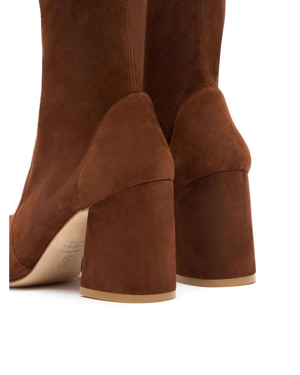 Stuart Weitzman Brown Ankle-Length Suede Boots