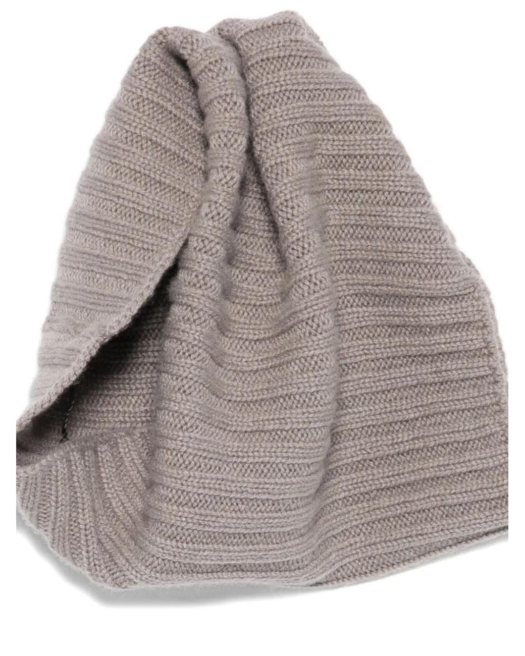 Dell'Oglio Gray Ribbed Scarf for men