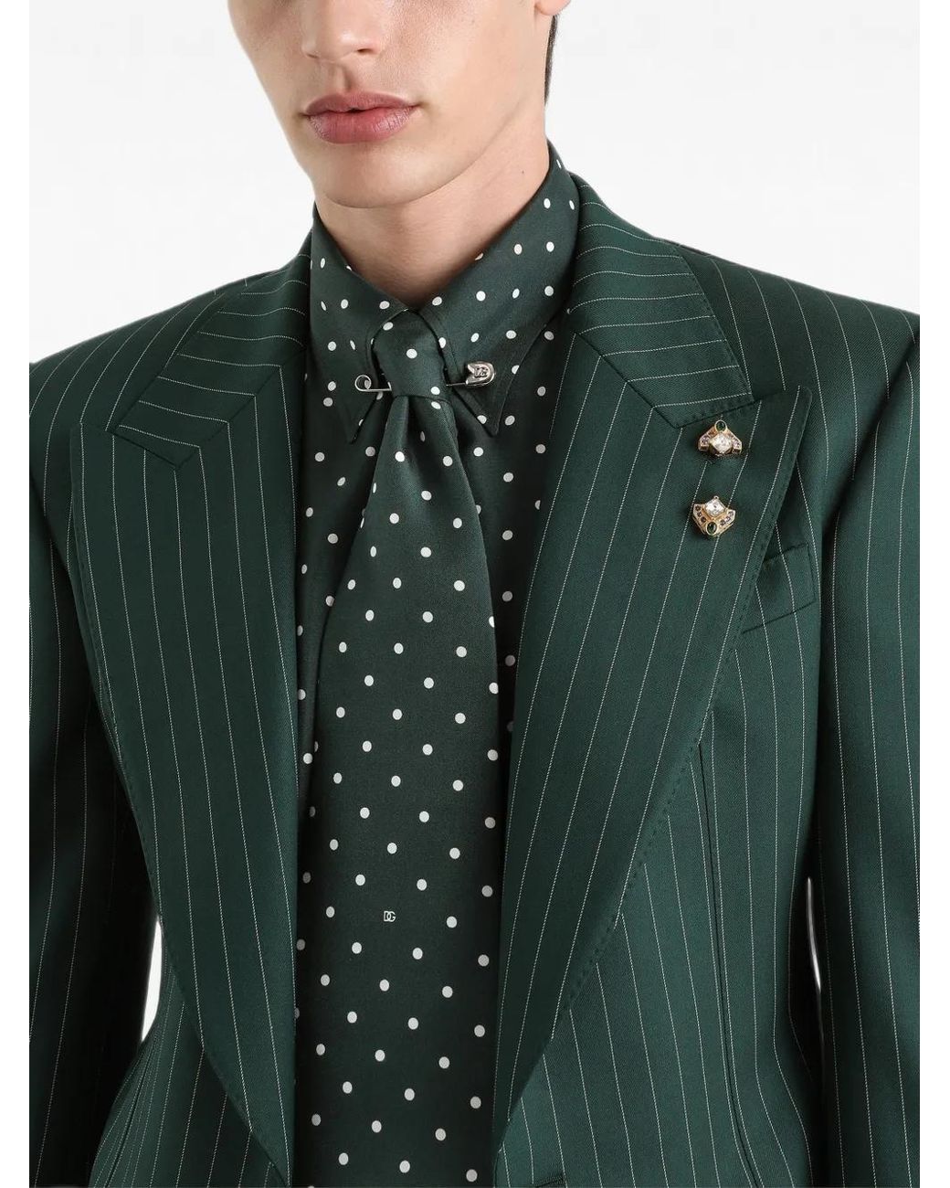 Dolce & Gabbana Green Single-Breasted Martini Suit for men
