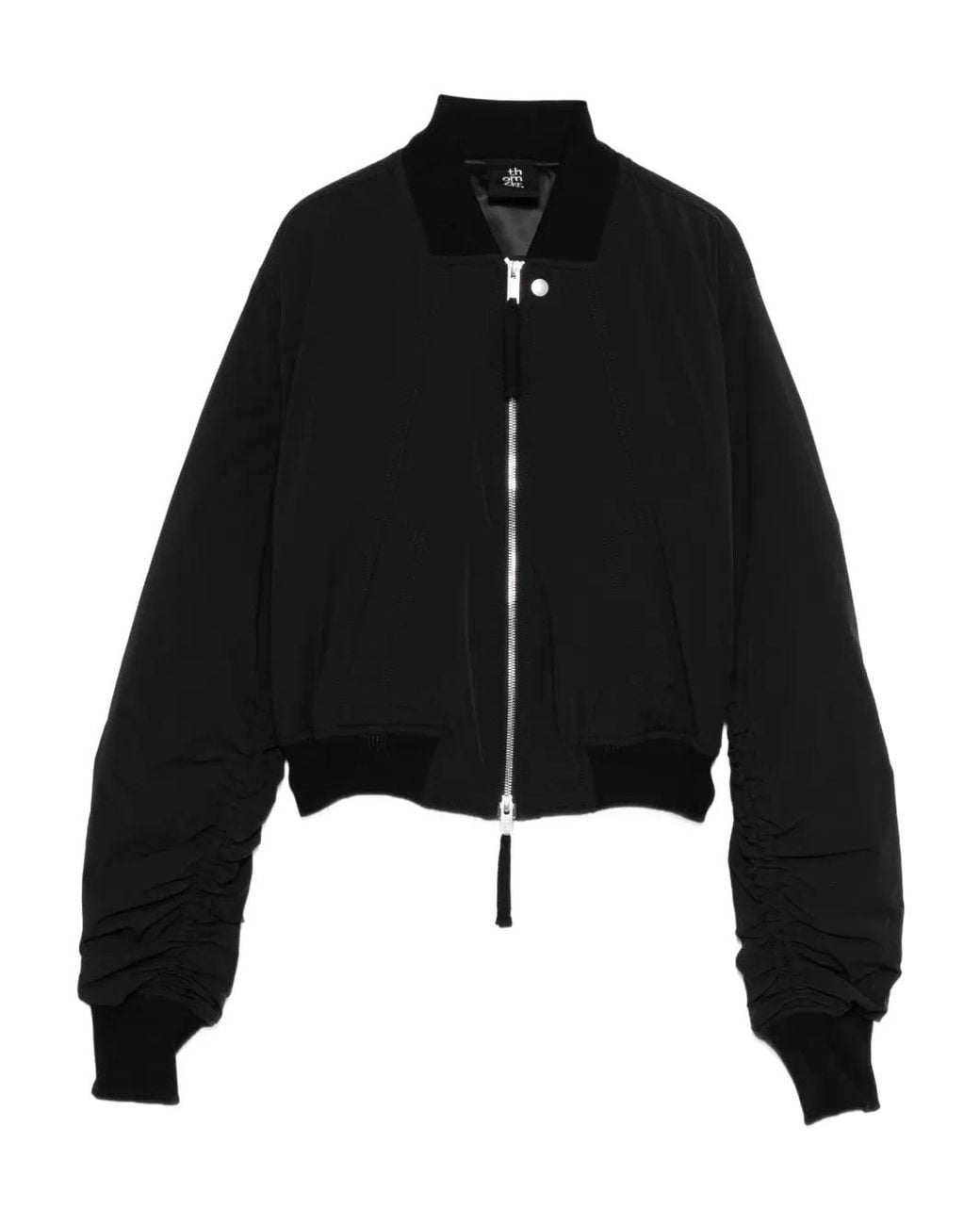 Thom Krom Black Long-Sleeve Bomber Jacket