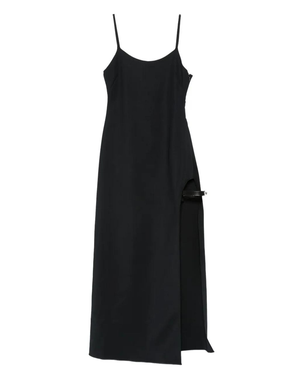 Coperni Midi-Jurk Met Zijsplit in het Black