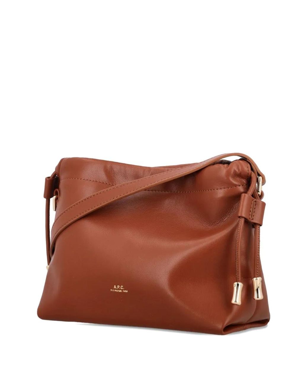 A.P.C. Brown Drawstring Tote Bag