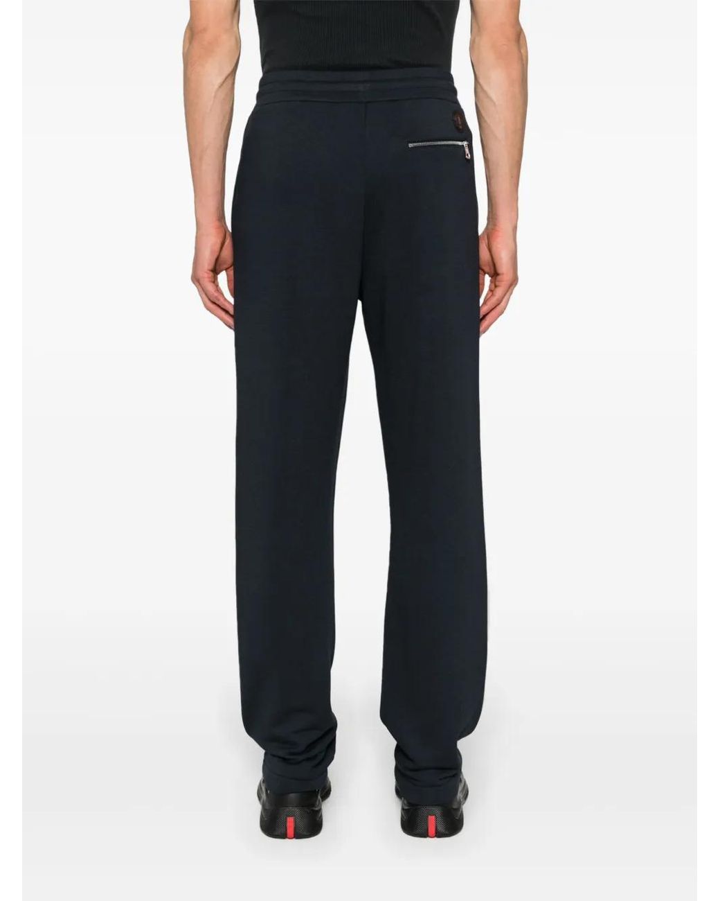 Moncler Blue Logo-Appliqué Track Pants for men