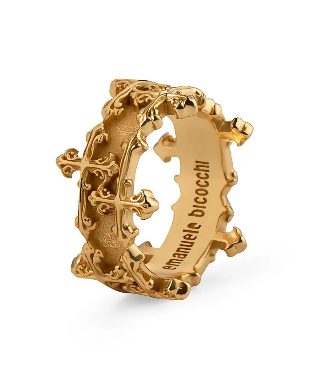 Emanuele Bicocchi Metallic Avelli Ring Mit Doppelband