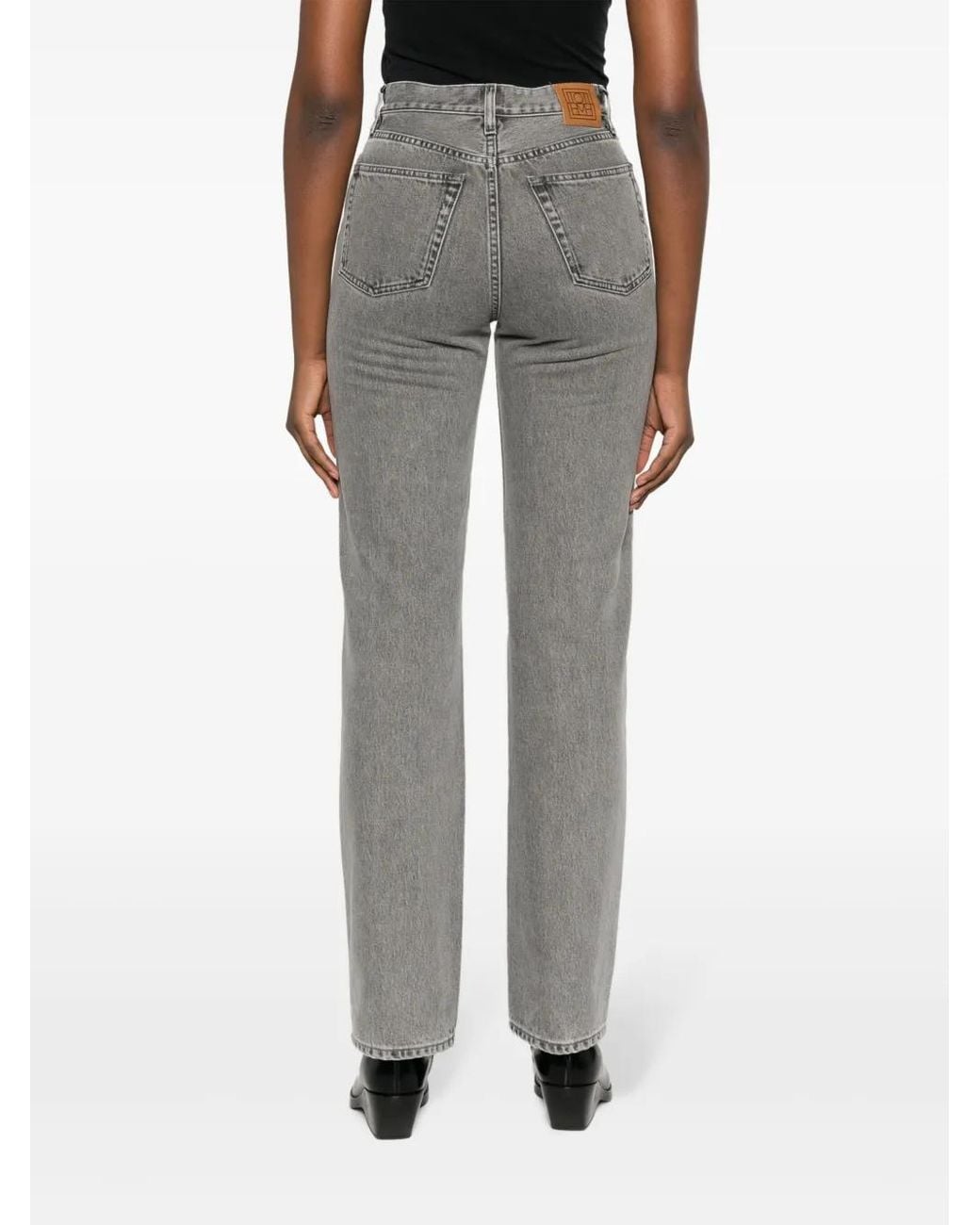 Totême Gray Classic Cut Straight-Leg Jeans