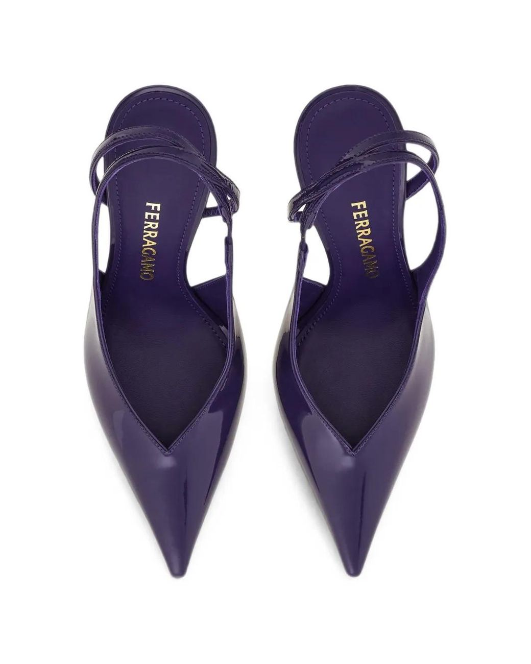 Ferragamo Purple Escarpins À Bride Arrière