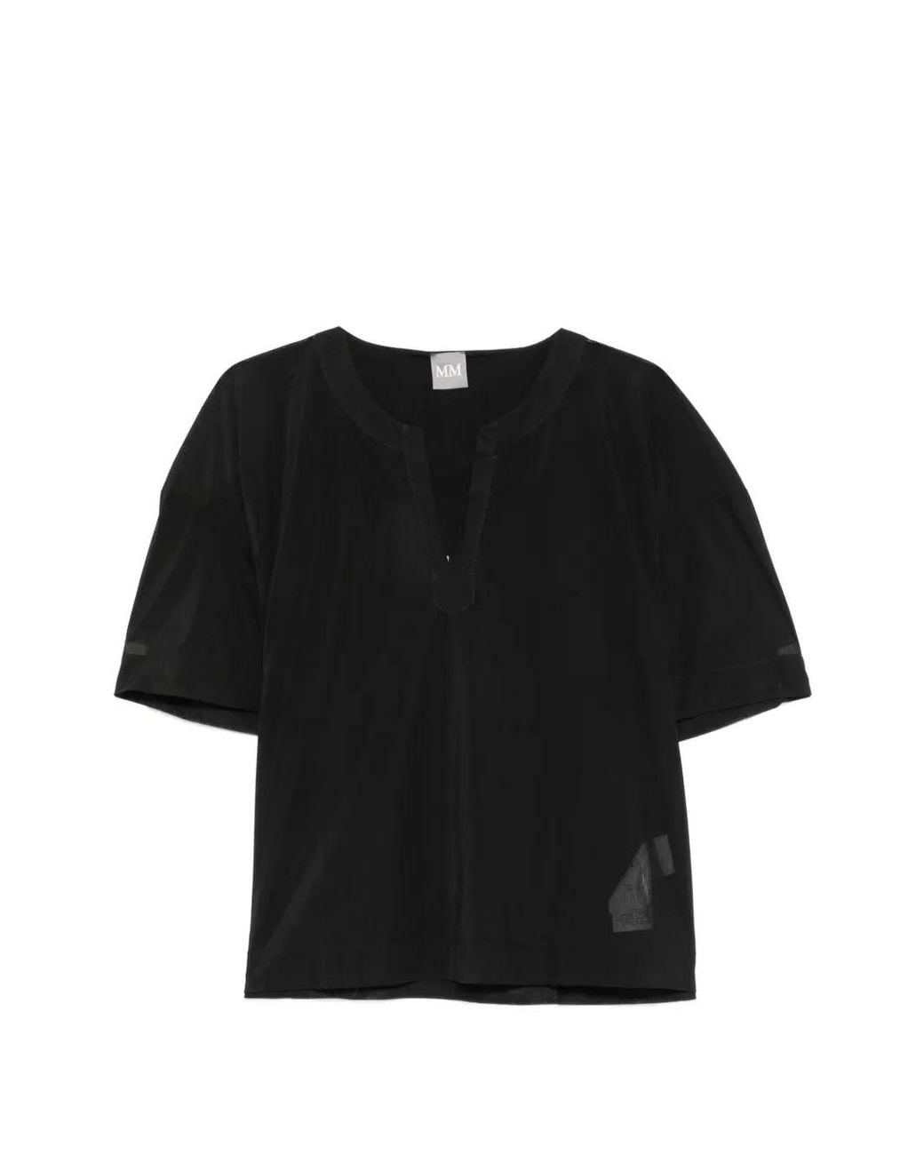 Max Mara Black Fidato V-Neck Blouse