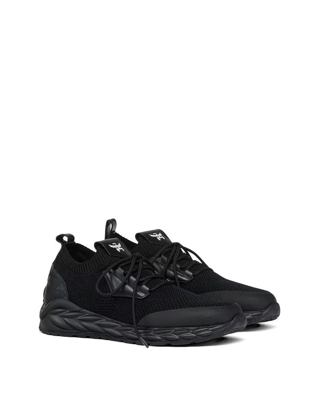 MCM Black Knit Panelled Sneakers for men