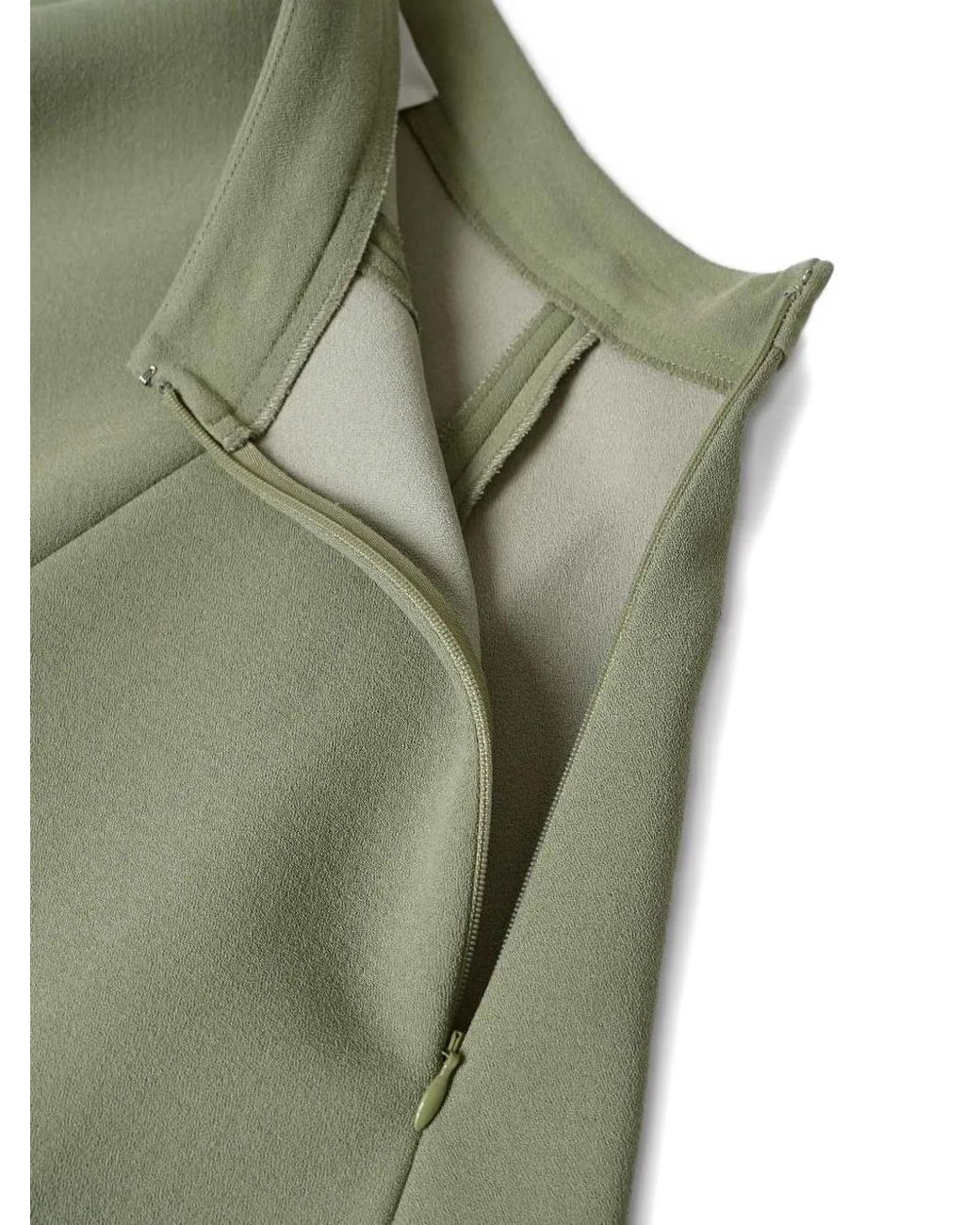 AMI Green A-Line Midi Skirt