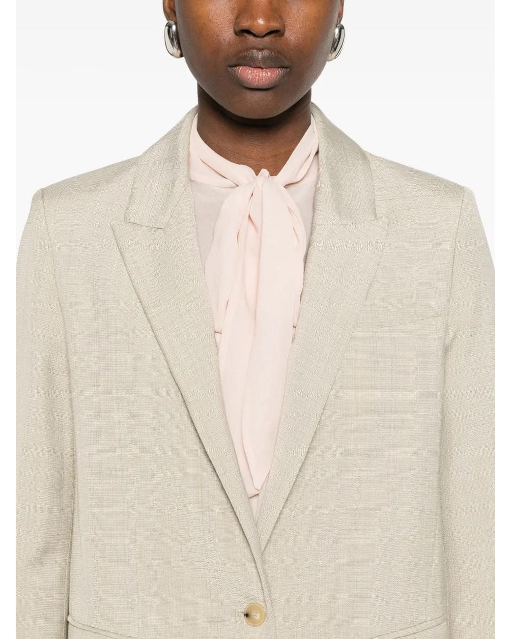 Forte_forte White Flap-Pocket Blazer