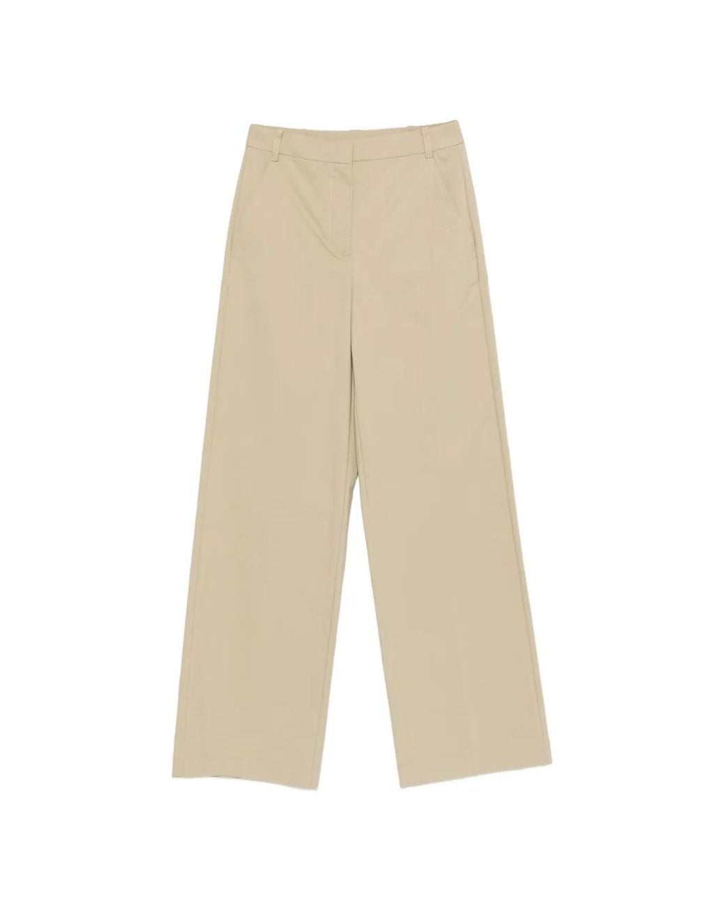 Patrizia Pepe White Logo-Detail Trousers