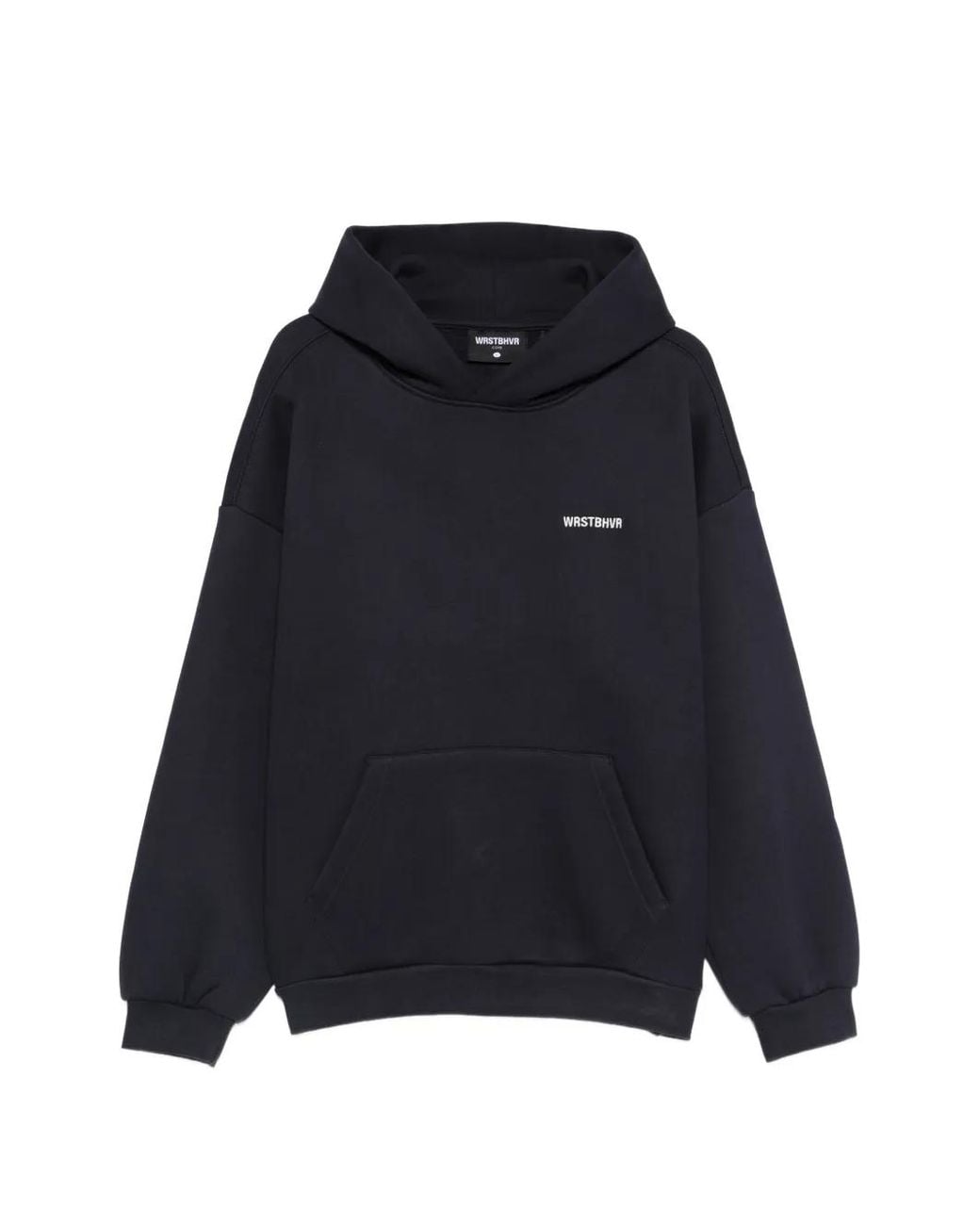 WRSTBHVR Blue Hooded Pouch Sweater