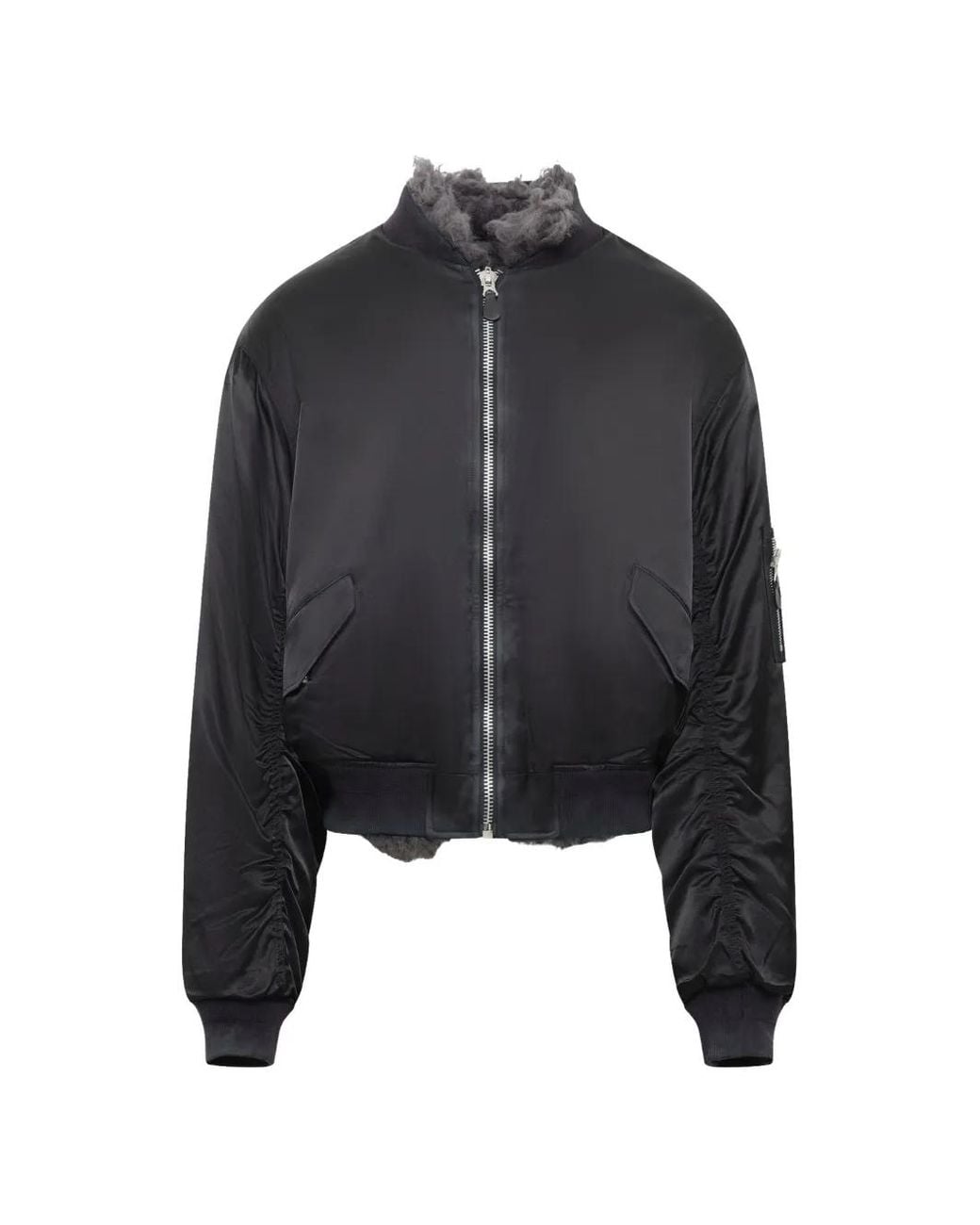Doublet Black Zip-Up Bomber Jacket for men