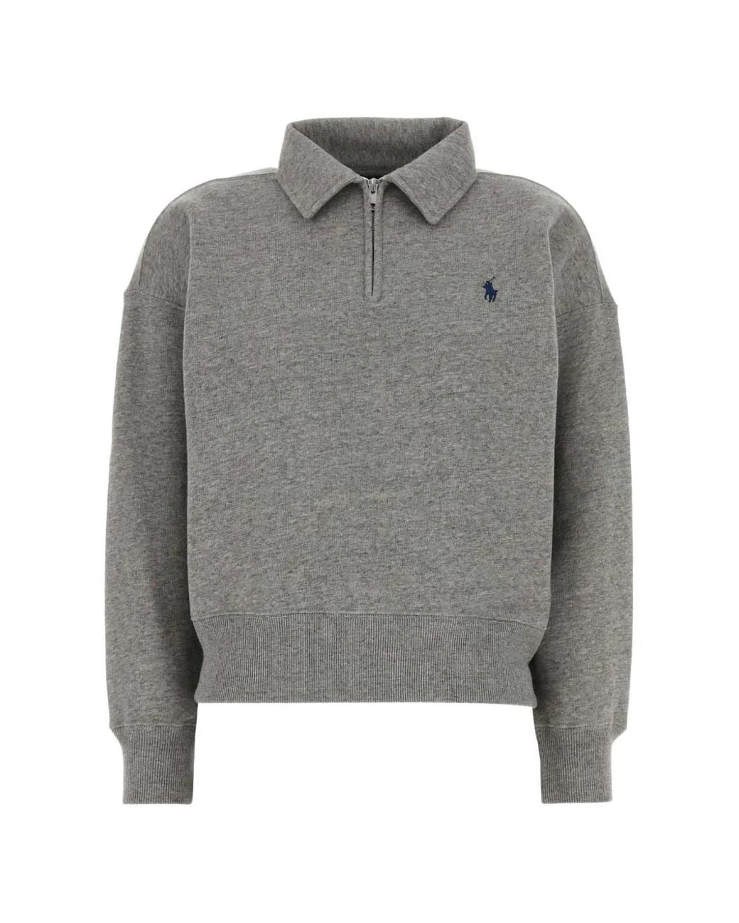Polo Ralph Lauren Gray Zip Polo Shirt