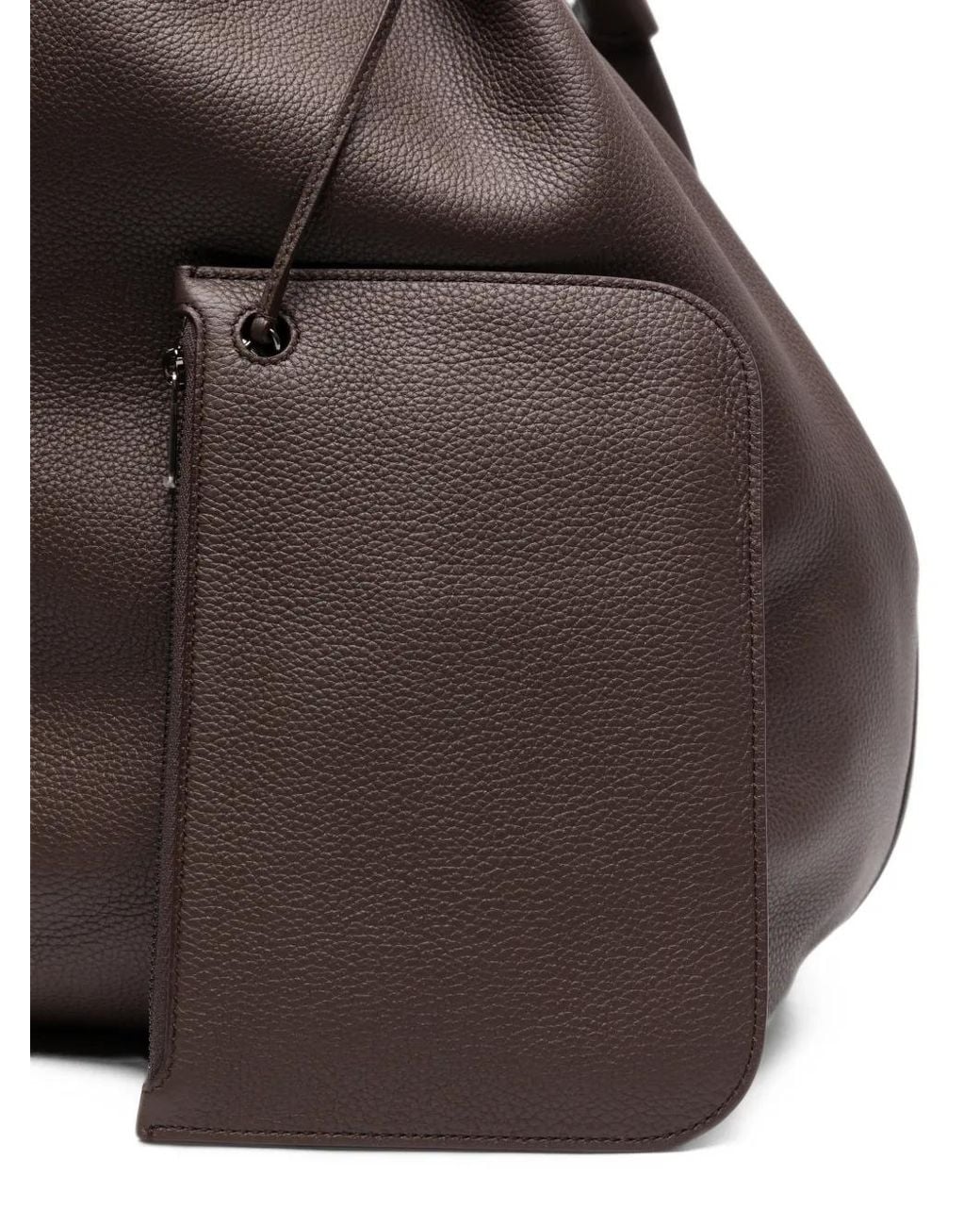 Loro Piana Brown Extra Large Bale Bag for men