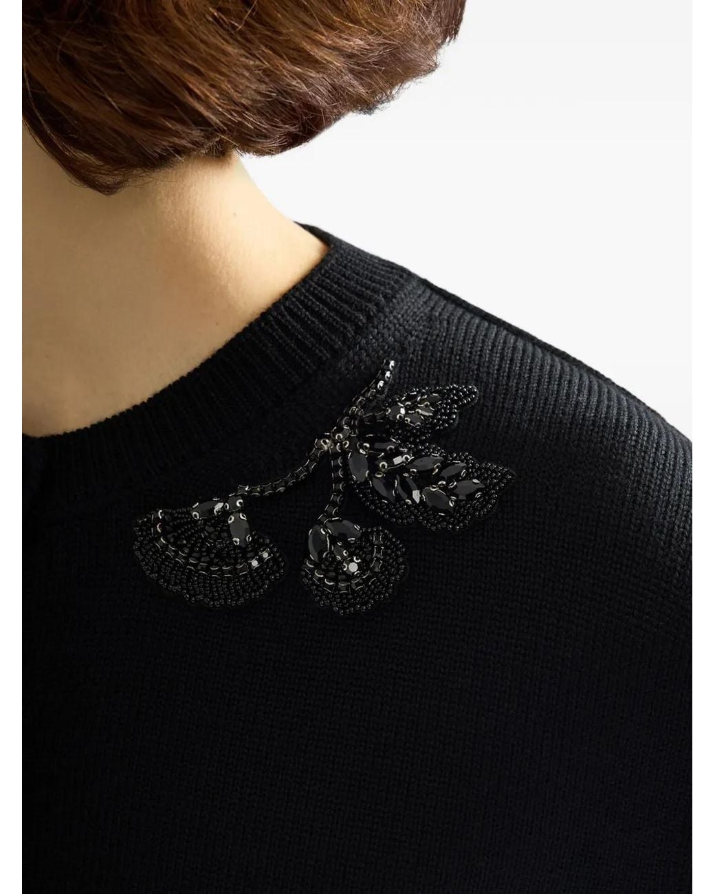 Erdem Black Embellished Cardigan