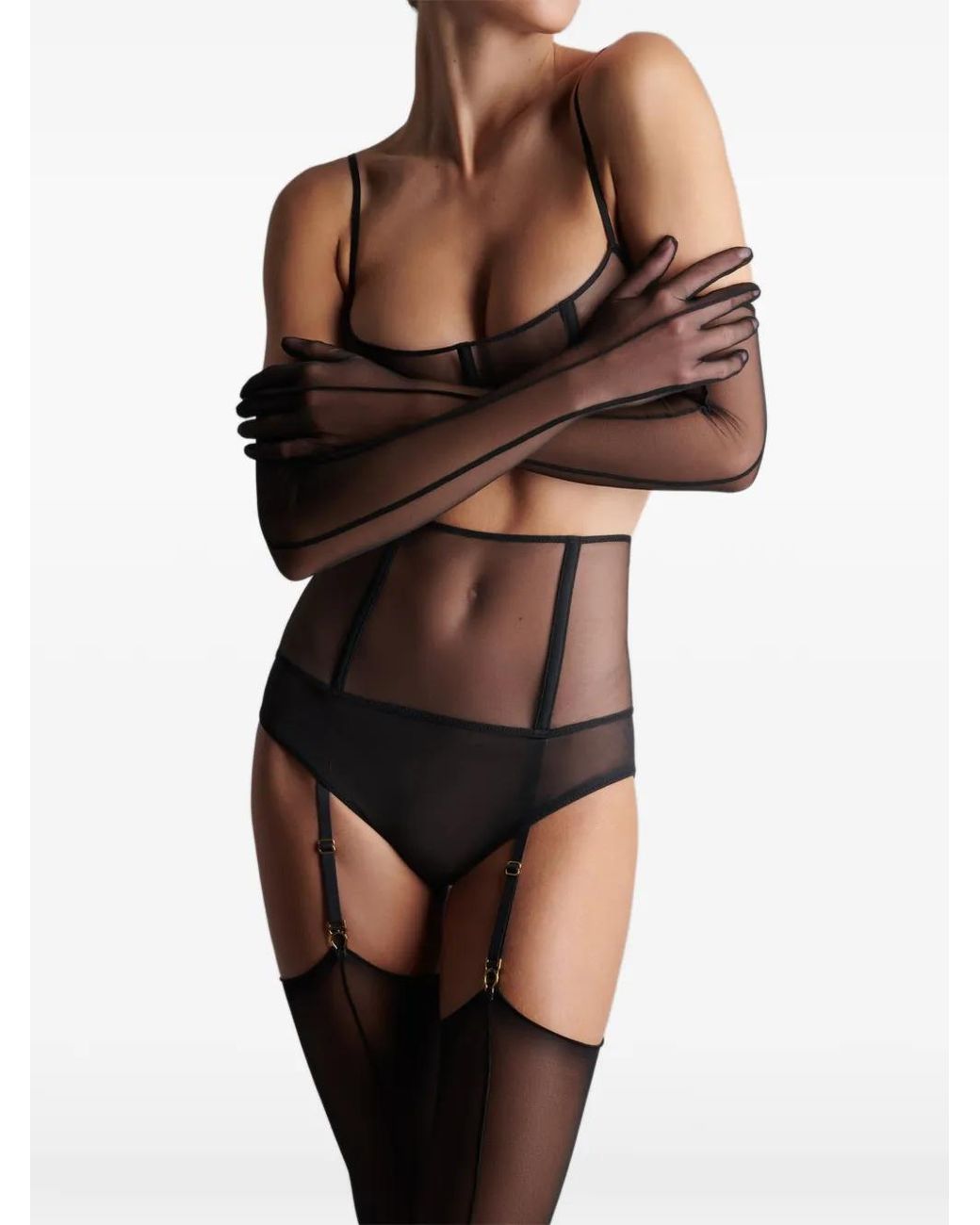 Maison Close Black L'Amoureuse Opera Gloves