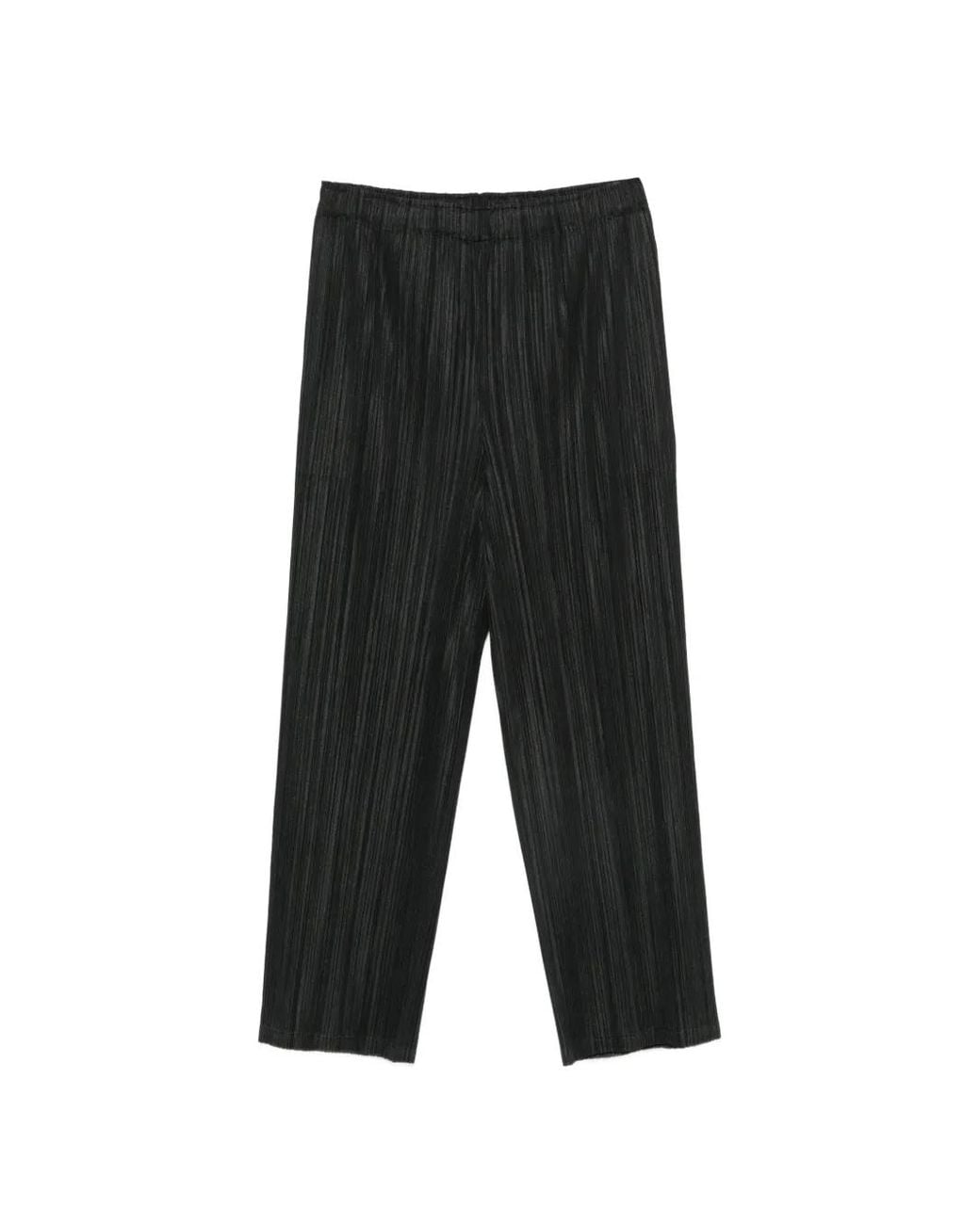 Pleats Please Issey Miyake Black Pantalon À Effet Plissé