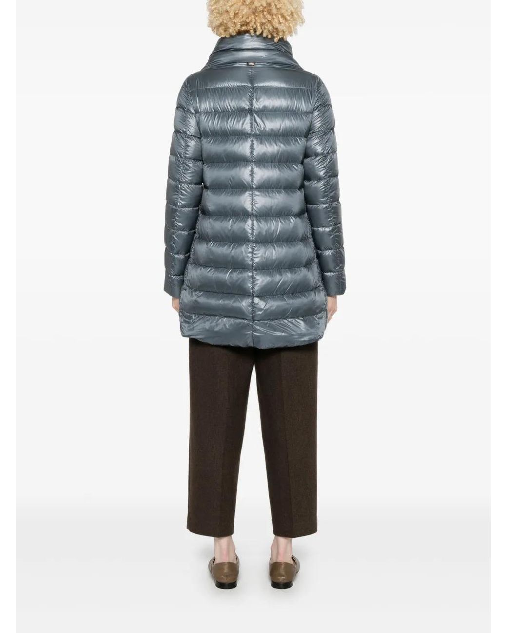 Herno Blue Quilted Coat